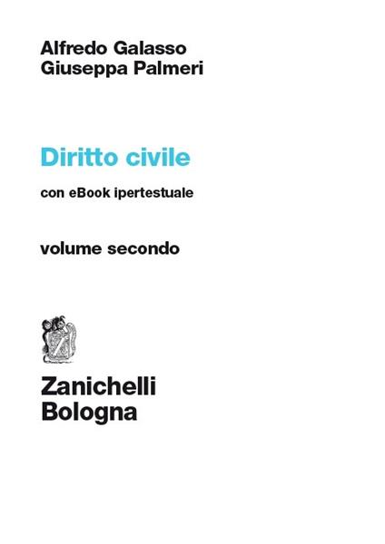 Diritto civile. Con e-book. Vol. 2 - Alfredo Galasso,Giuseppa Palmeri - copertina