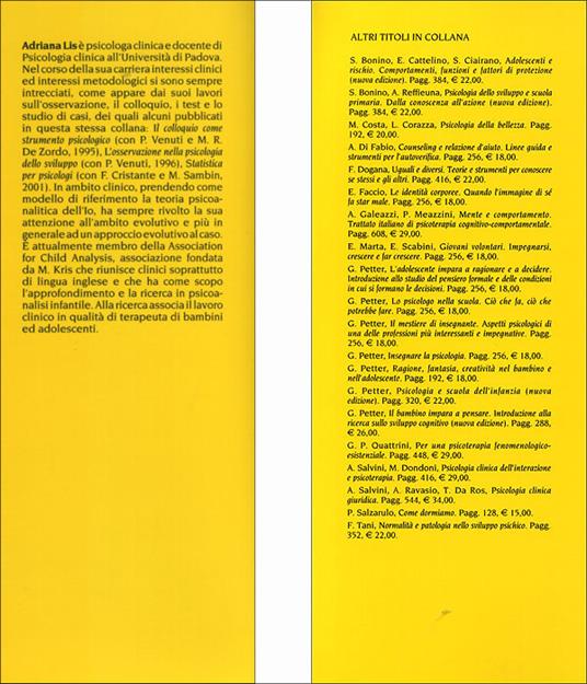 Psicologia clinica. Problemi diagnostici ed elementi di psicoterapia - Adriana Lis - 2