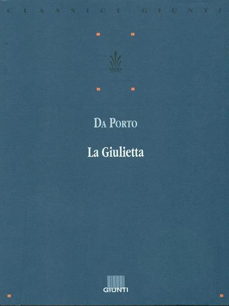 La Giulietta - Luigi Da Porto - copertina