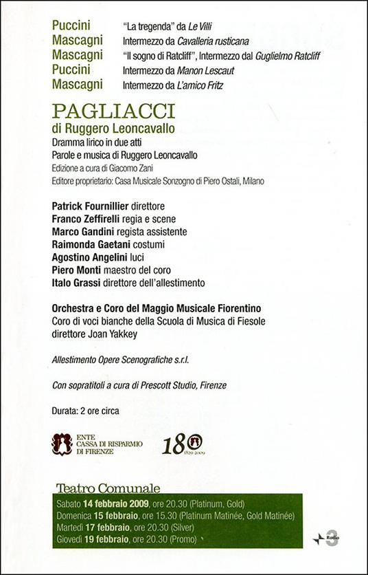 Pagliacci. Ruggero Leoncavallo - 2