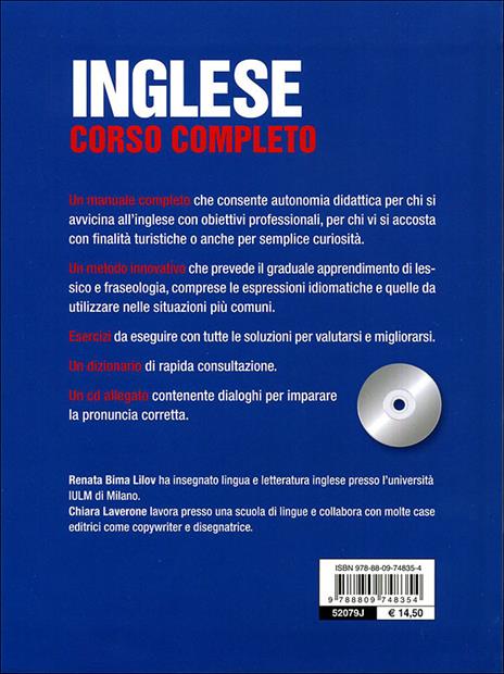 Inglese. Corso completo. Ediz. bilingue. Con CD Audio - Renata Bima Lilov,Chiara Laverone - 2