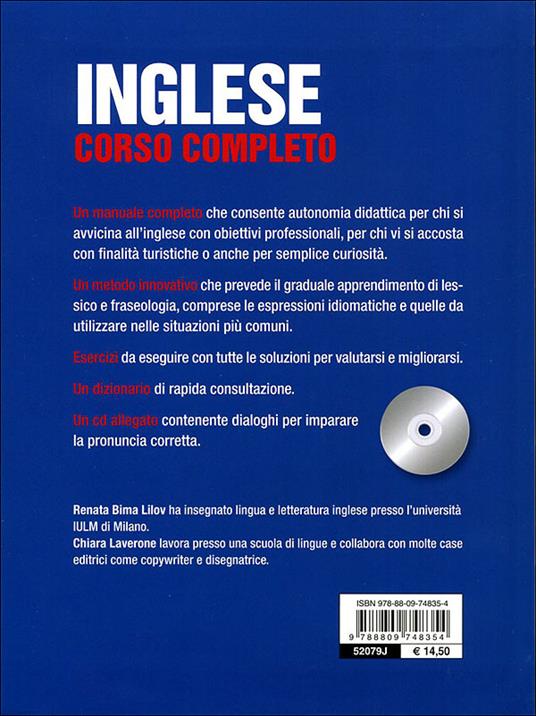 Inglese. Corso completo. Ediz. bilingue. Con CD Audio - Renata Bima Lilov,Chiara Laverone - 2