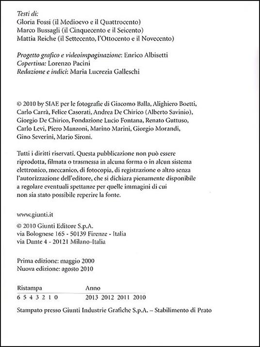 L'arte italiana. Pittura, scultura, architettura dalle origini a oggi. Ediz. illustrata - Gloria Fossi,Mattia Reiche,Marco Bussagli - 2