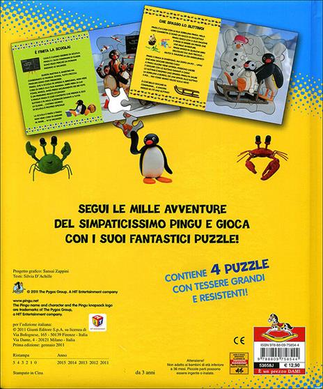 Il libro puzzle di Pingu. Ediz. illustrata. Con 4 puzzle - Silvia D'Achille - 8