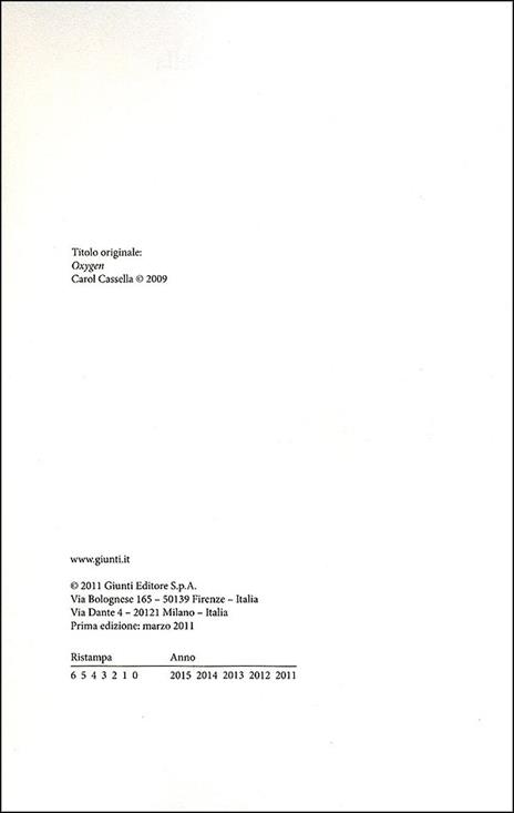 Ossigeno - Carol Cassella - 3