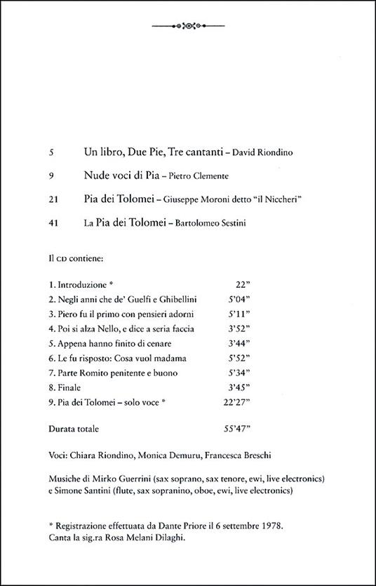 Pia de' Tolomei. Con CD Audio - Giuseppe Moroni,Bartolommeo Sestini - 3