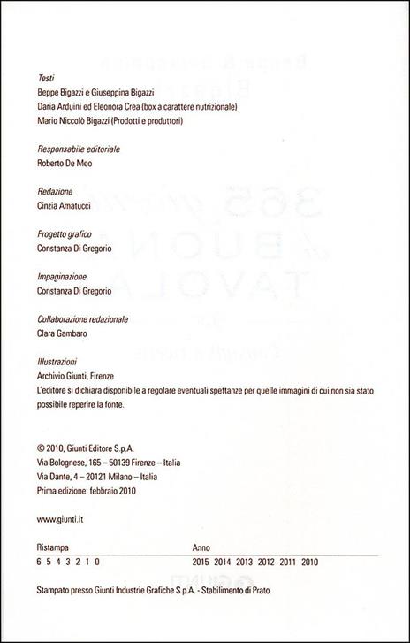 365 giorni di buona tavola. Consigli e ricette - Beppe Bigazzi,Giuseppina Bigazzi - ebook - 2
