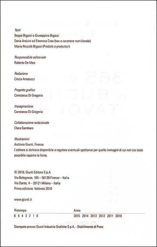 365 giorni di buona tavola. Consigli e ricette - Beppe Bigazzi,Giuseppina Bigazzi - ebook - 2