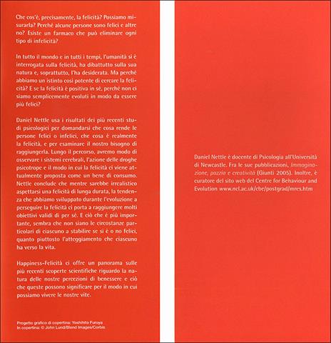 Felicità. I segreti dietro al tuo sorriso - Daniel Nettle - 2