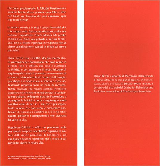 Felicità. I segreti dietro al tuo sorriso - Daniel Nettle - 2