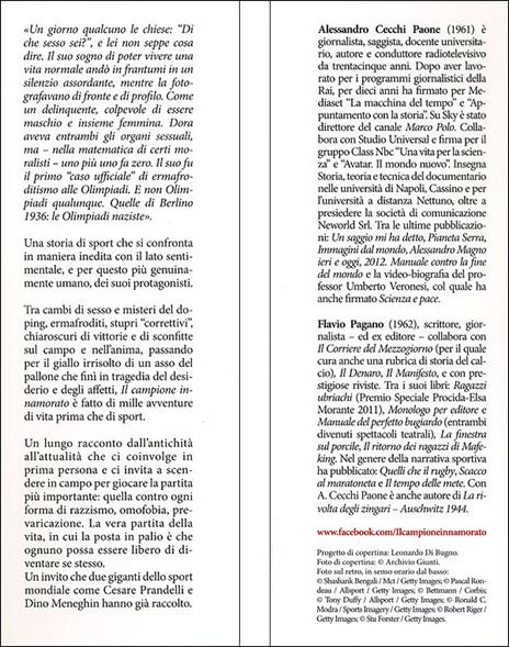 Il campione innamorato. Giochi proibiti dello sport - Alessandro Cecchi Paone,Flavio Pagano - 5