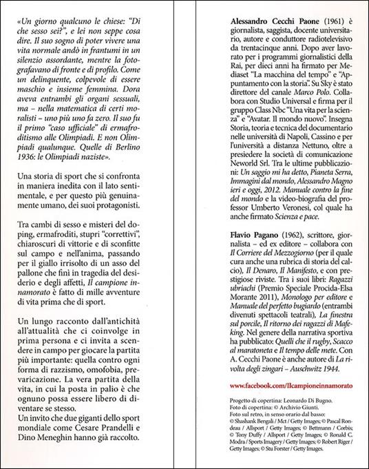 Il campione innamorato. Giochi proibiti dello sport - Alessandro Cecchi Paone,Flavio Pagano - 5