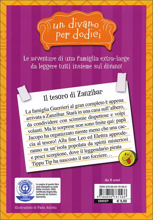 Il tesoro di Zanzibar. Un divano per dodici - Elisa Puricelli Guerra - Libro  - Giunti Junior - Un divano per dodici