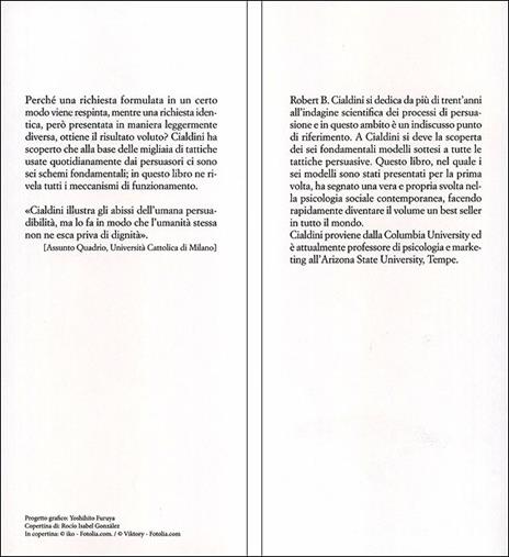 Le armi della persuasione. Come e perché si finisce col dire di sì - Robert B. Cialdini - 2