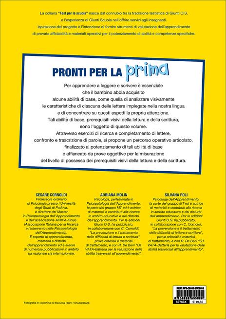 Pronti per la prima. Analisi e attenzione visiva nelle prime fasi di apprendimento della lettura e della scrittura - Adriana Molin,Silvana Poli - 2
