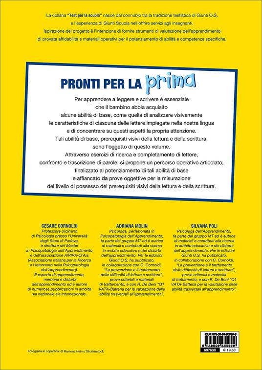 Pronti per la prima. Analisi e attenzione visiva nelle prime fasi di apprendimento della lettura e della scrittura - Adriana Molin,Silvana Poli - 2