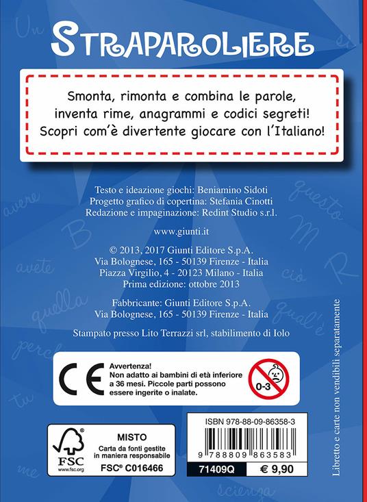 Straparoliere. 50 carte per giocare con l'italiano. Con 50 Carte - Beniamino Sidoti - 2