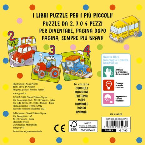 Macchine. Libro puzzle. Ediz. a colori - Silvia D'Achille - 2