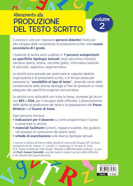 Allenamento alla produzione del testo scritto. Vol. 2: Percorsi sulle diverse tipologie testuali con schemi facilitanti e schede di esercitazione per la scuola secondaria di I grado - 2