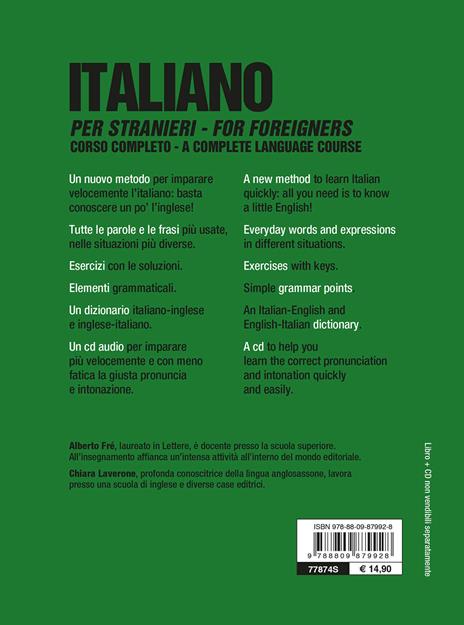 Italiano per stranieri. Corso completo. Con CD-Audio - Alberto Fré,Chiara Laverone - 2