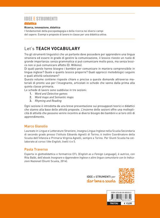 Let's teach vocabulary. Lessico e strategie nella scuola primaria - Marco Gianolio - 2