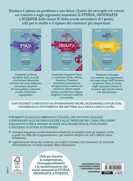 Kit. I saperi essenziali di storia, geografia e scienze per la scuola secondaria di I grado. Classe III. Con QR Code - Silvia Cristina Negri,Enrico Squarcina,Claudia Fredella - 2