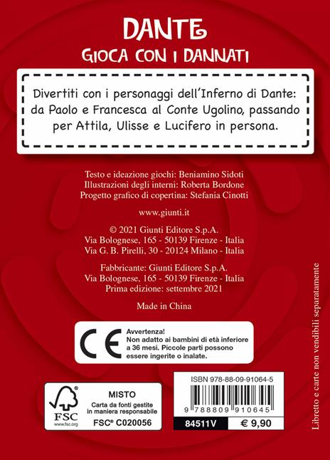 Dante. Gioca con i dannati. Con 50 Carte - Beniamino Sidoti - 2