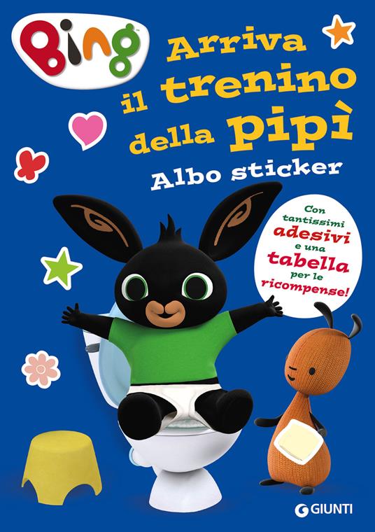 Arriva il trenino della pipì. Bing. Albo sticker. Ediz. a colori - copertina