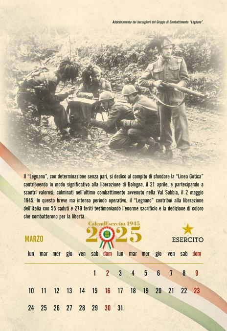 Esercito. Calendario da muro 2025. L'Italia liberata. L'Esercito nella guerra di Liberazione. Ediz. a colori - 6