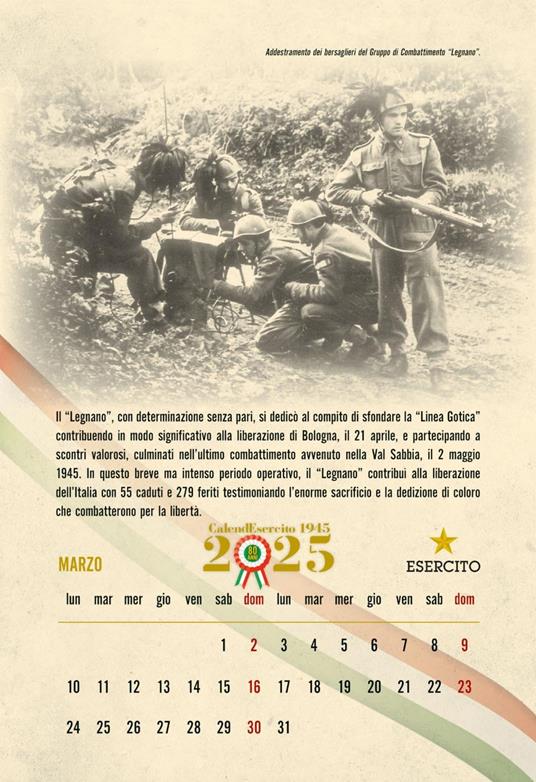 Esercito. Calendario da muro 2025. L'Italia liberata. L'Esercito nella guerra di Liberazione. Ediz. a colori - 6
