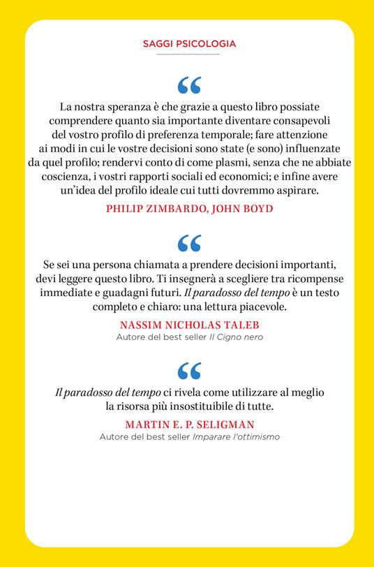 Il paradosso del tempo. La nuova psicologia del tempo che cambierà la tua vita - Philip G. Zimbardo,John Boyd - 2