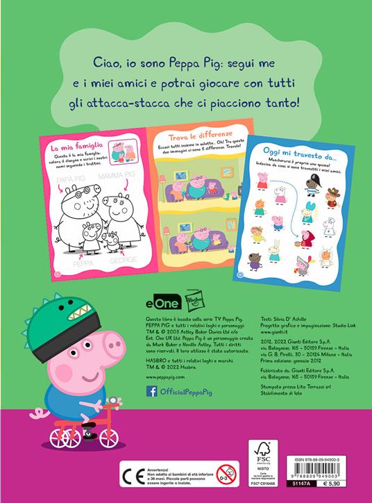 Gli attacca-stacca di Peppa Pig. Con adesivi. Ediz. a colori - Silvia D'Achille - 9