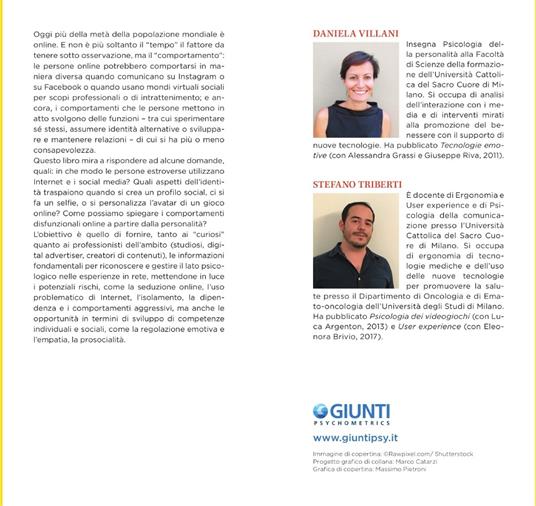 La personalità online. Tracce digitali dell'identità - Daniela Villani,Stefano Triberti - 3