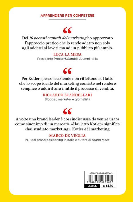 I 10 peccati capitali del marketing. Sintomi e cure - Philip Kotler - 2