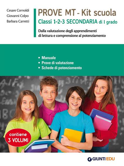 Prove MT. Kit scuola. Classi 1-2-3 secondaria di I grado - Cesare Cornoldi,Giovanni Colpo,Barbara Carretti - copertina