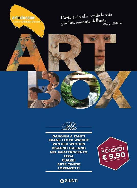 Dossier d'art. Box blu: Gauguin a Tahiti-Frank Lloyd Wright-Van der Weyden-Disegno italiano nel Quattrocento-Lega-Guardi-Arte cinese-I Lorenzetti. Ediz. illustrata - copertina
