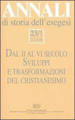 Annali di storia dell'esegesi (2006). Vol. 23/1