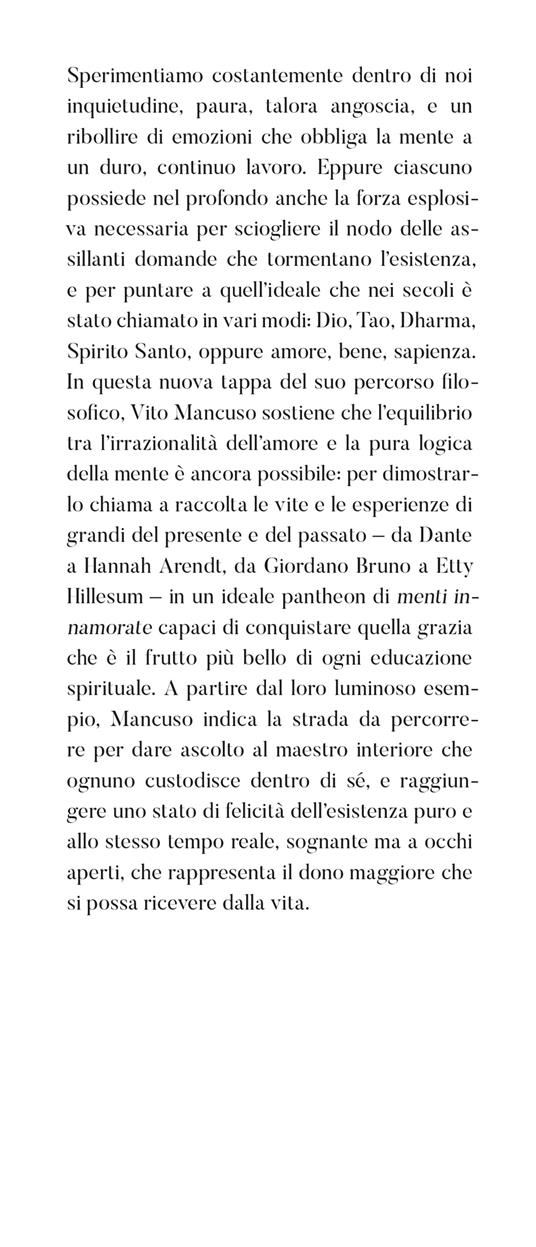 La mente innamorata - Vito Mancuso - 2