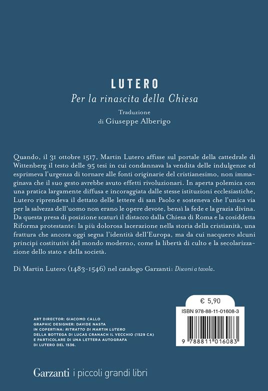 Per la rinascita della Chiesa. Le 95 tesi - Martin Lutero - 2
