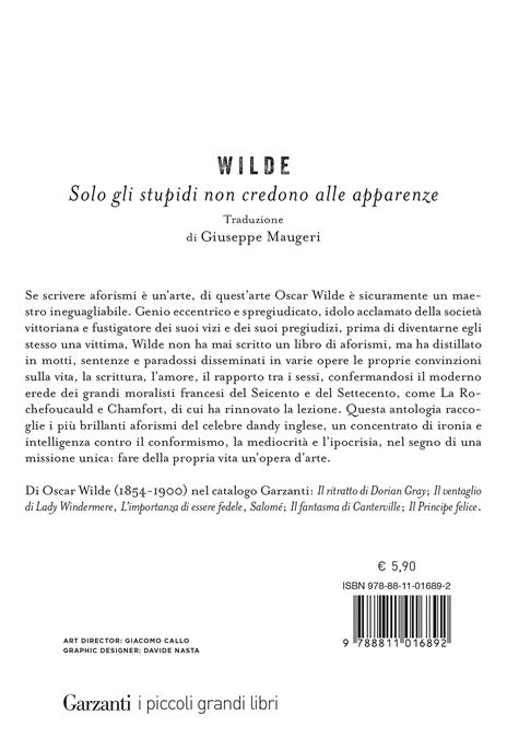 Solo gli stupidi non credono alle apparenze - Oscar Wilde - 2