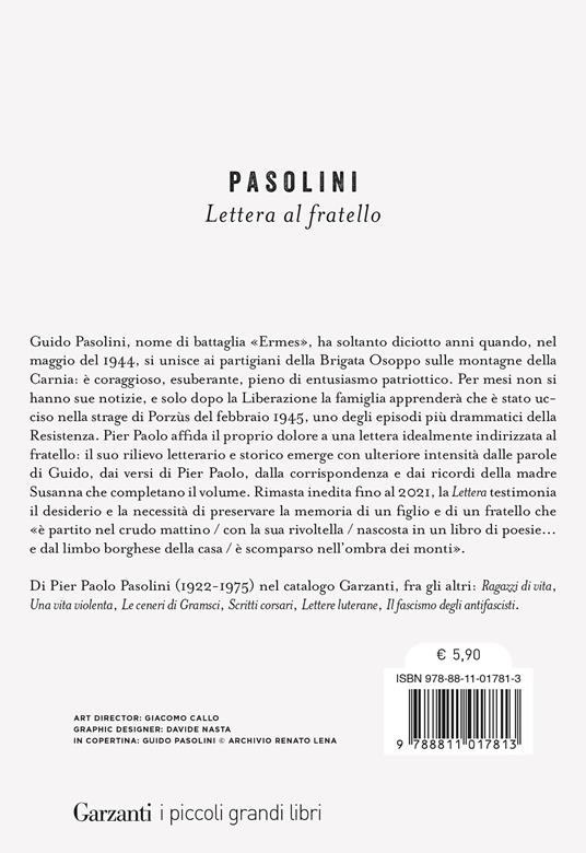 Lettera al fratello - Pier Paolo Pasolini - 2