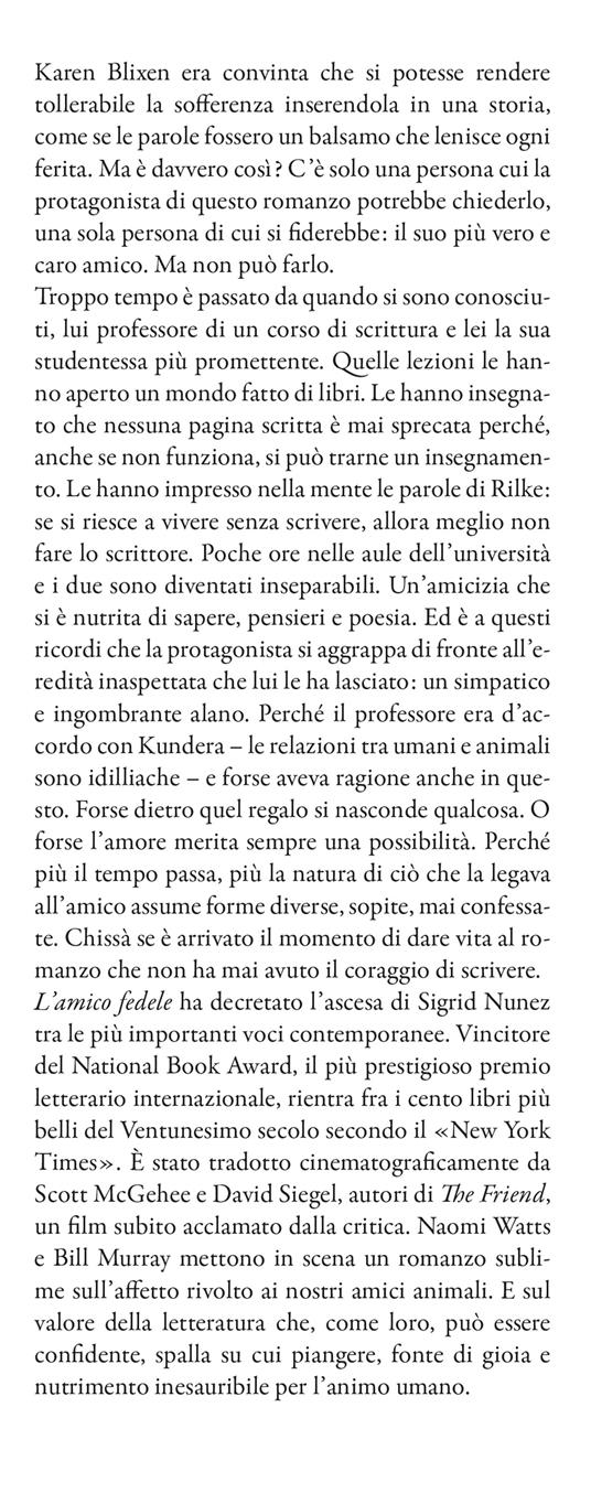 The friend. L'amico fedele - Sigrid Nunez - 2