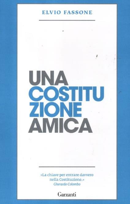 Una costituzione amica - Elvio Fassone - copertina