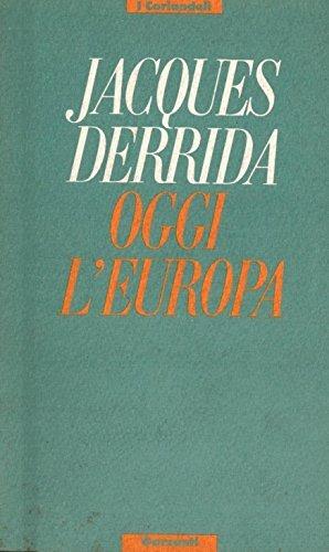 Oggi l'Europa - Jacques Derrida - copertina