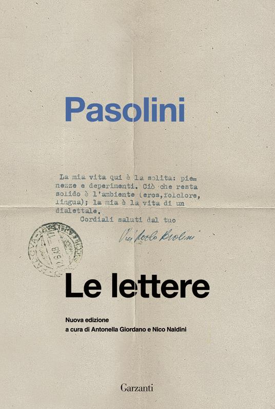 Le lettere - Pier Paolo Pasolini - copertina