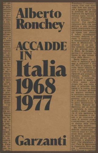 Accadde in Italia (1968-1977) - Alberto Ronchey - copertina
