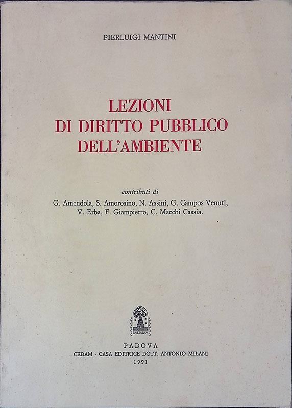 Lezioni di diritto pubblico dell'ambiente