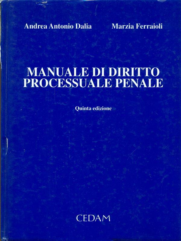 Manuale di diritto processuale penale