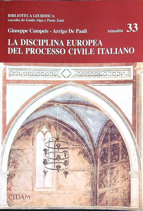 La disciplina europea del processo civile italiano