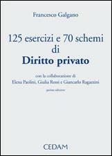 Centoventicinque esercizi e 70 schemi di diritto privato - Francesco Galgano - copertina